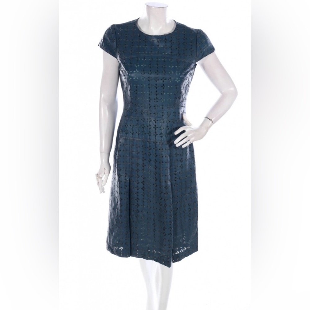 Tory Burch Teal Eyelet Detail dress - Picture 4 of 5